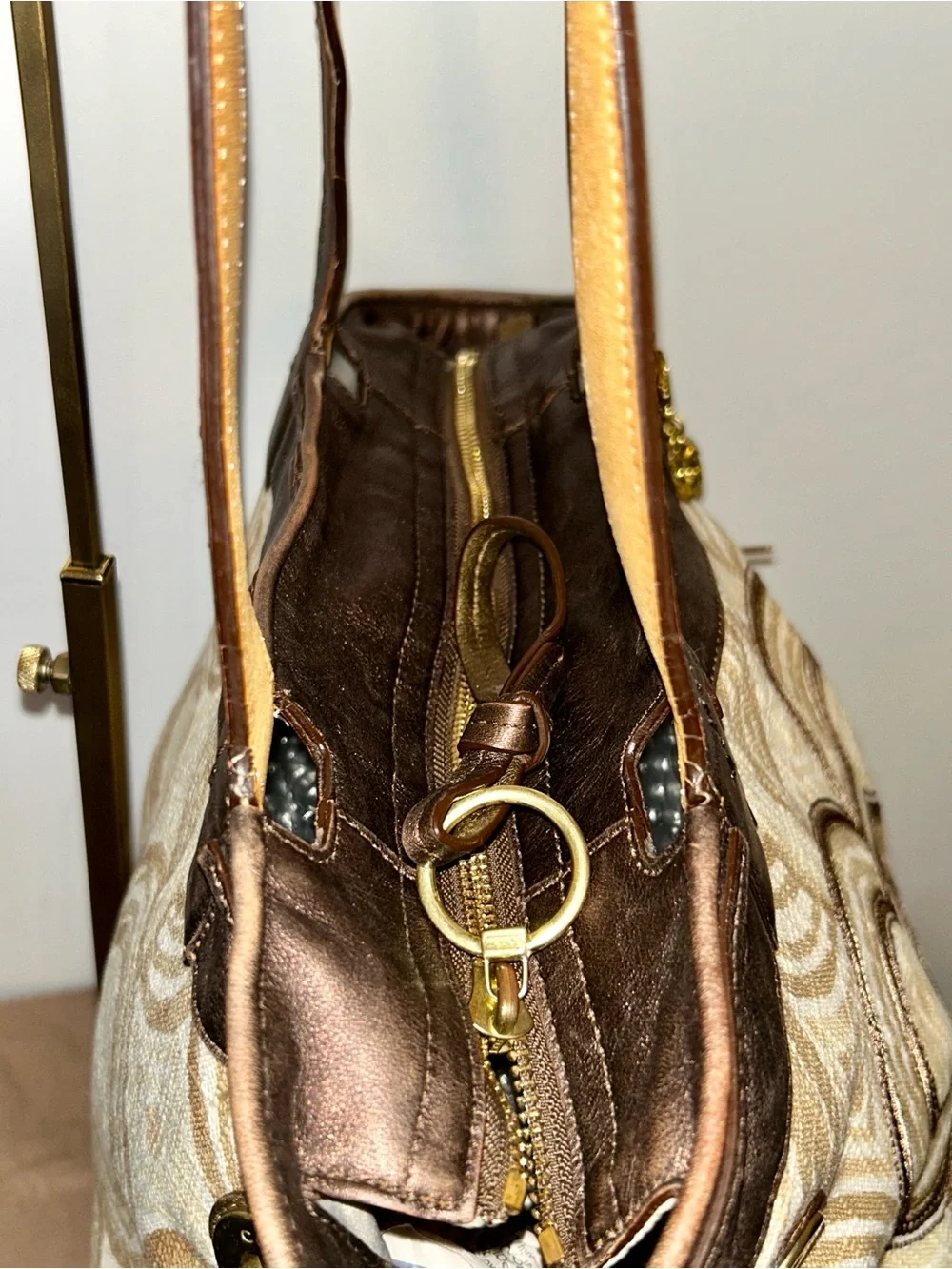 Coach Audrey Op Art Swirl Leigh Slim Tote . Vintage Y2K